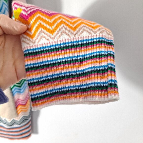 Kerri Rosenthal Colorful Zigzag Cardigan Pockets Bright - Picture 5 of 13